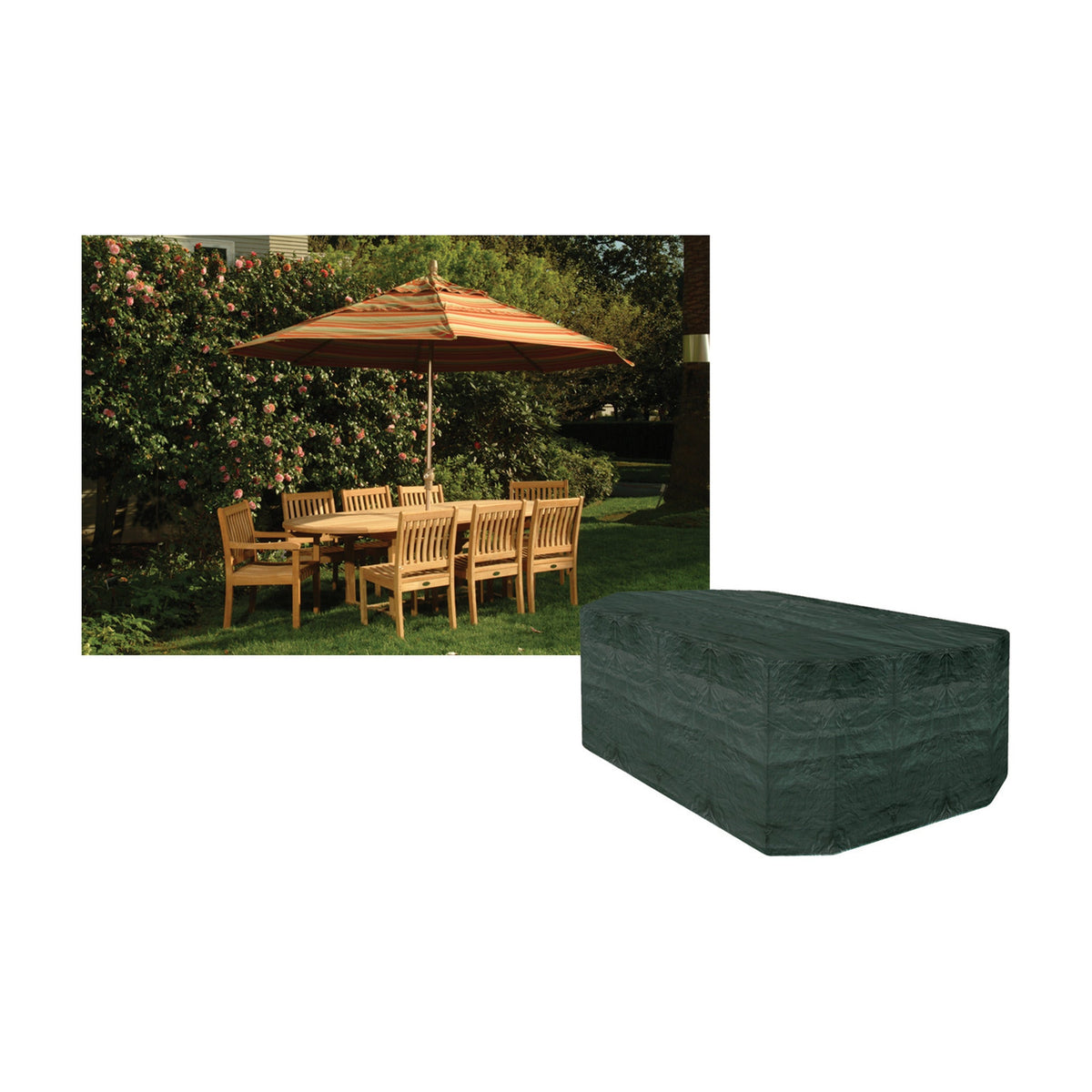 8 Seater Rectangular Table & Chairs Cover_Garden Furniture Covers