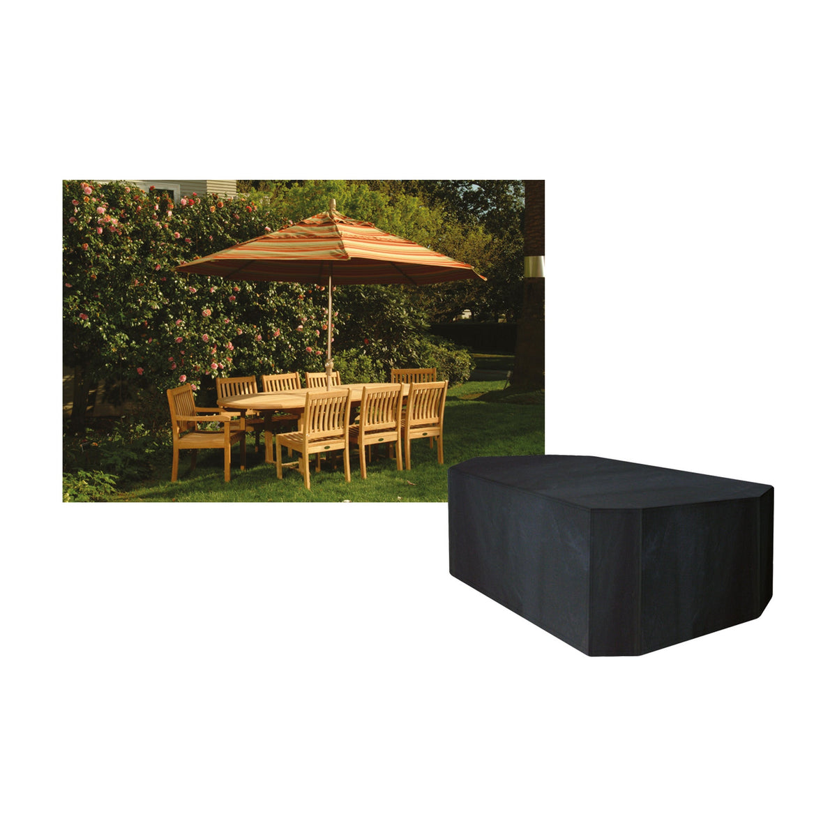 8 Seater Rectangular Table & Chairs Cover_Garden Furniture Covers