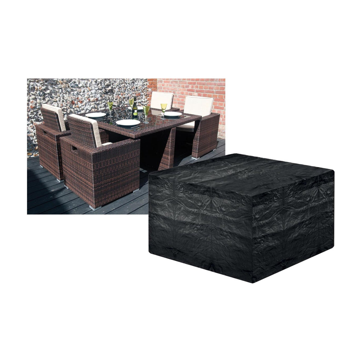 4 Seater Large Cube Set Cover_Rattan Furniture Covers