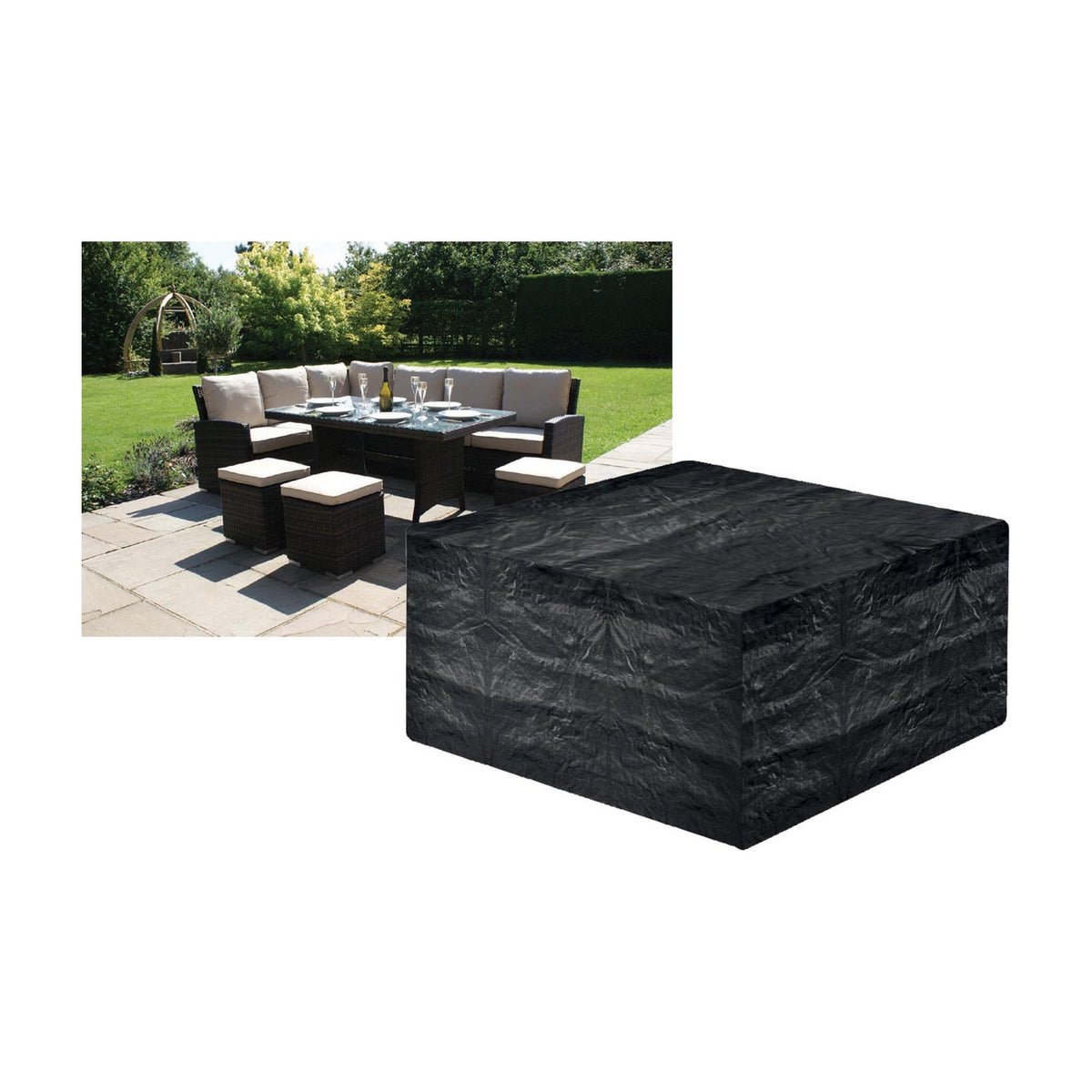 Large Square Casual Dining Set Cover_Rattan Furniture Covers