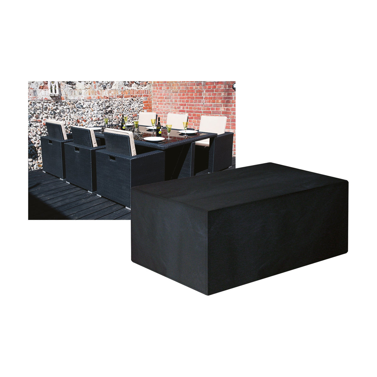 6 Seater Rectangular Cube Set Cover_Rattan Furniture Covers