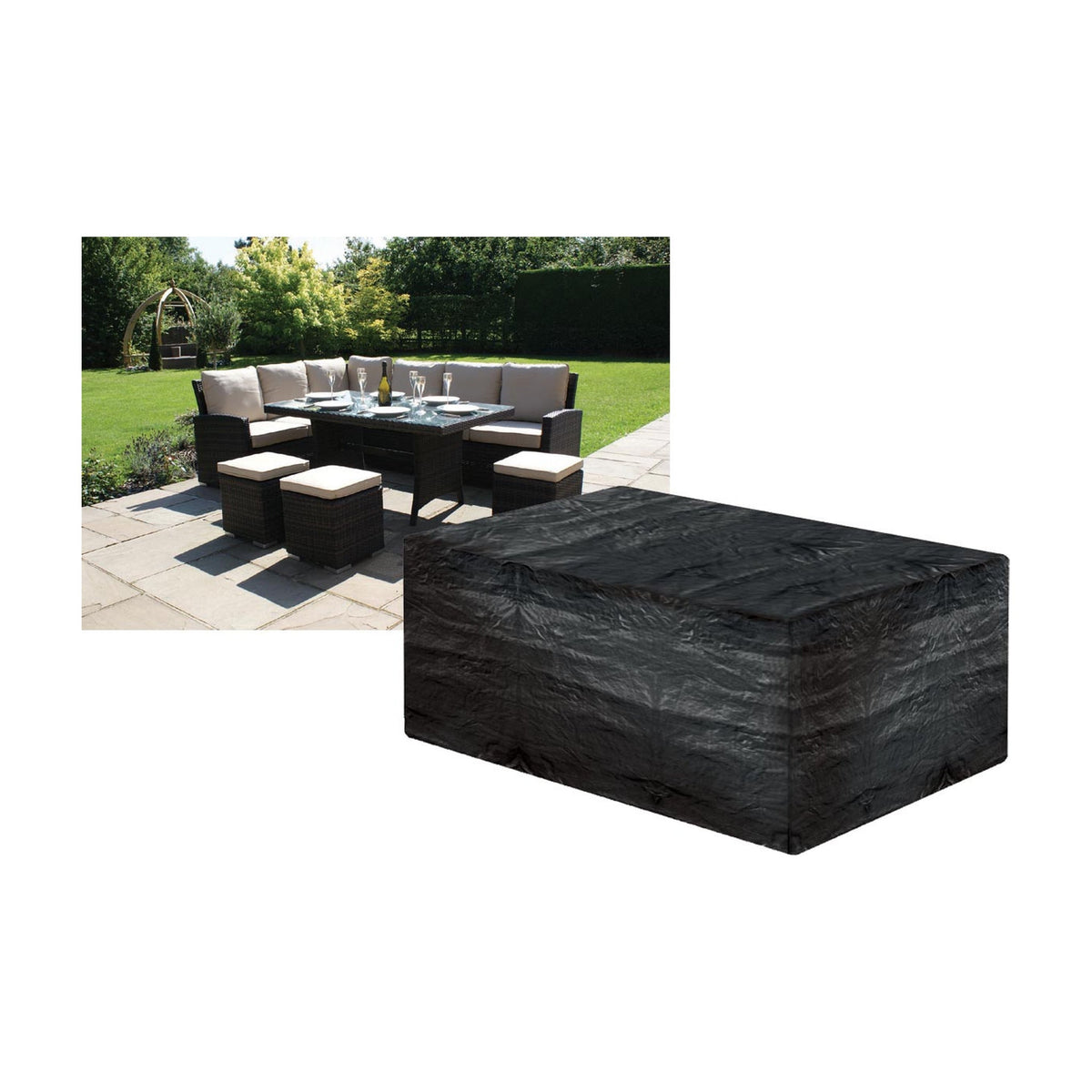 Large Casual Dining Set Cover_Rattan Furniture Covers