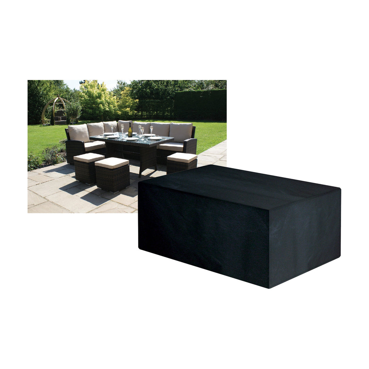 Large Casual Dining Set Cover_Rattan Furniture Covers
