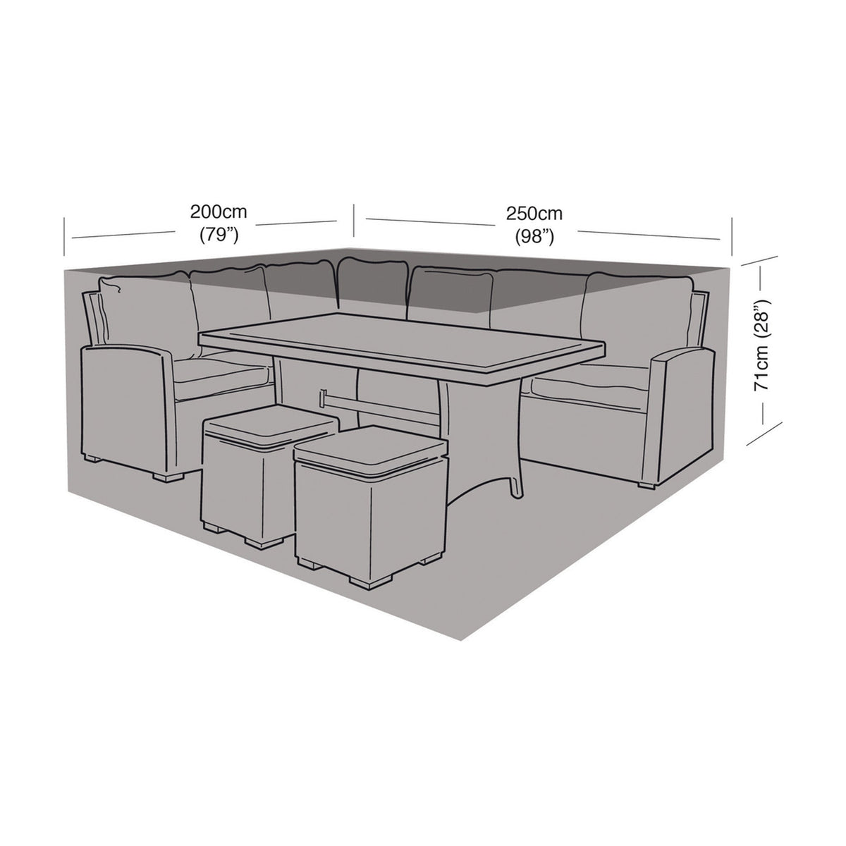 Small Casual Dining Set Cover_Rattan Furniture Covers