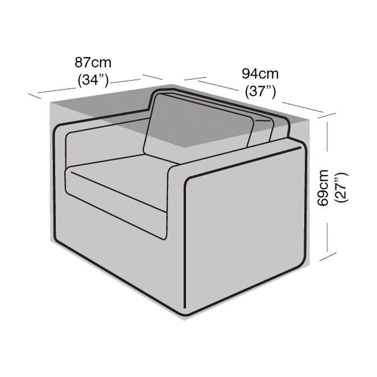 Small Armchair Cover_Rattan Furniture Covers