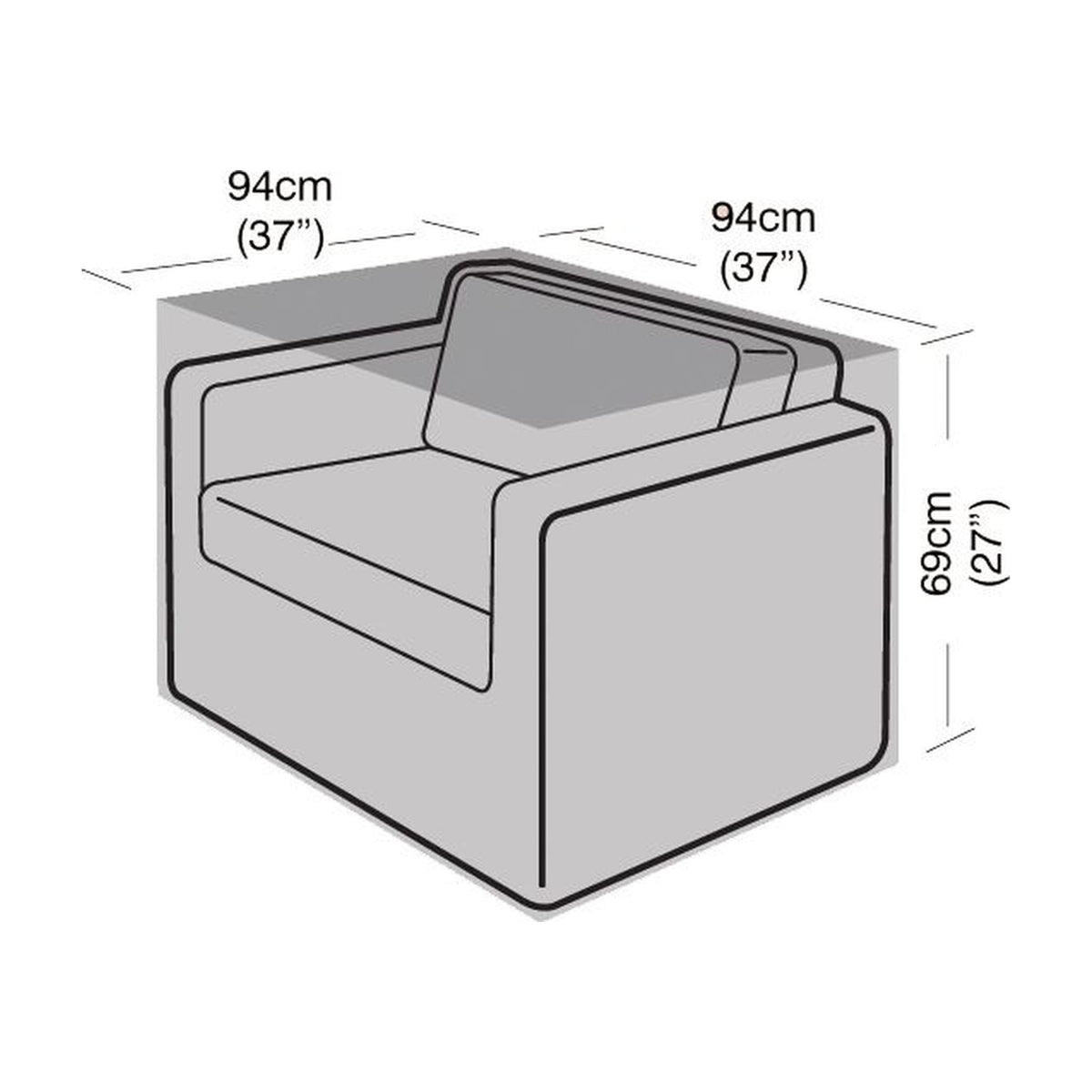 Large Armchair Cover_Rattan Furniture Covers