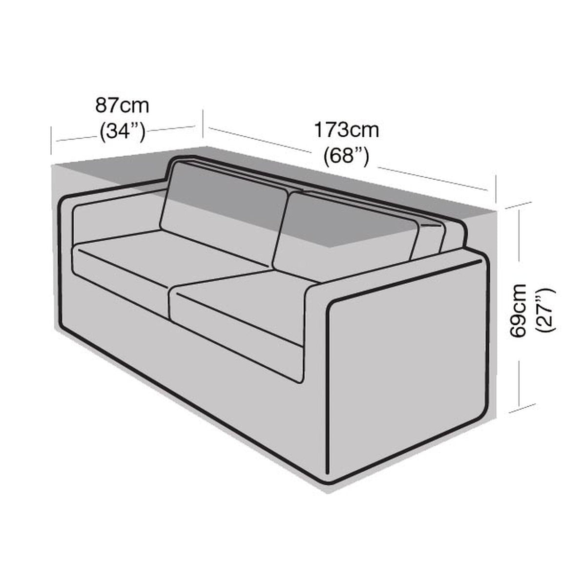 2-3 Seater Small Sofa Cover_Rattan Furniture Covers