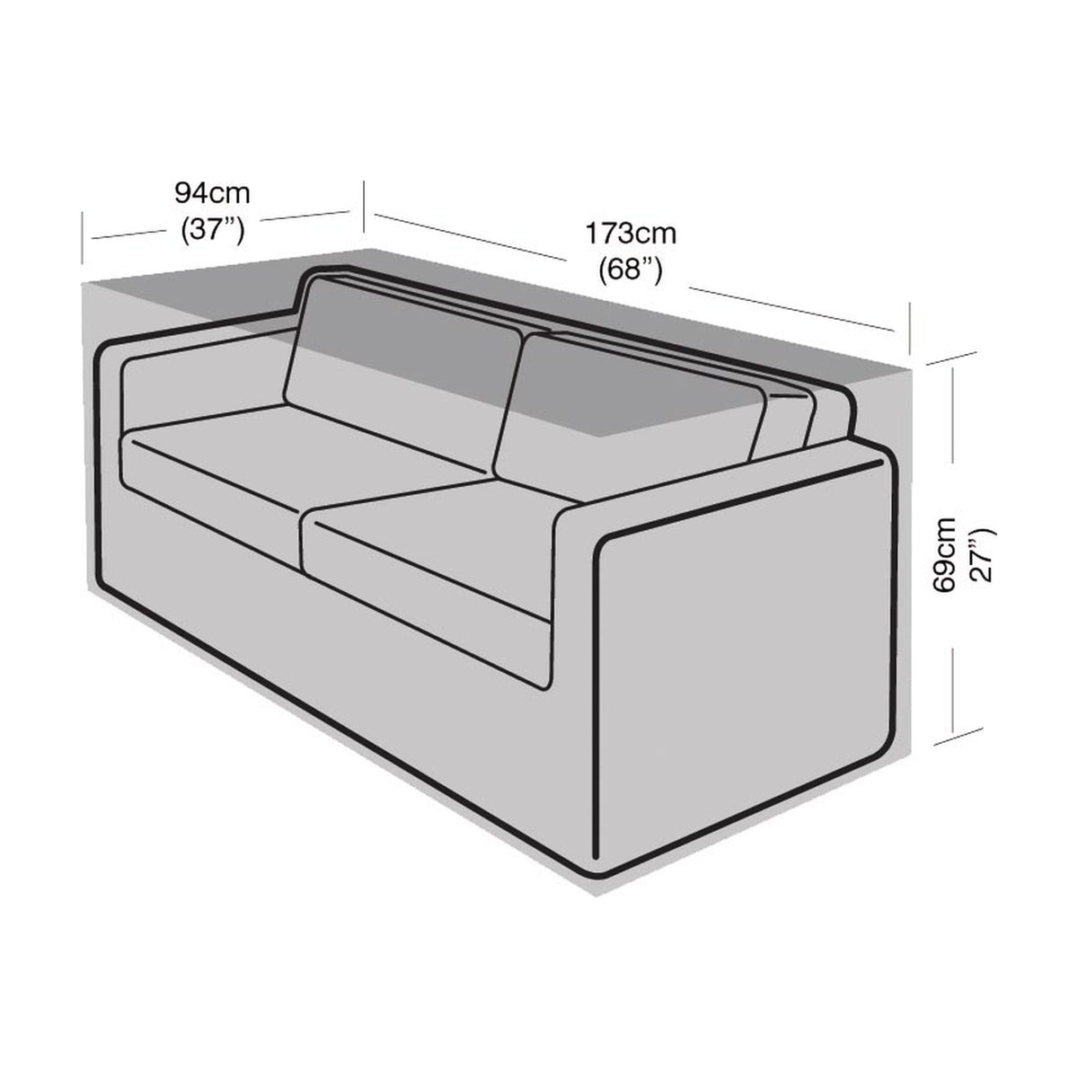 2-3 Seater Large Sofa Cover_Rattan Furniture Covers