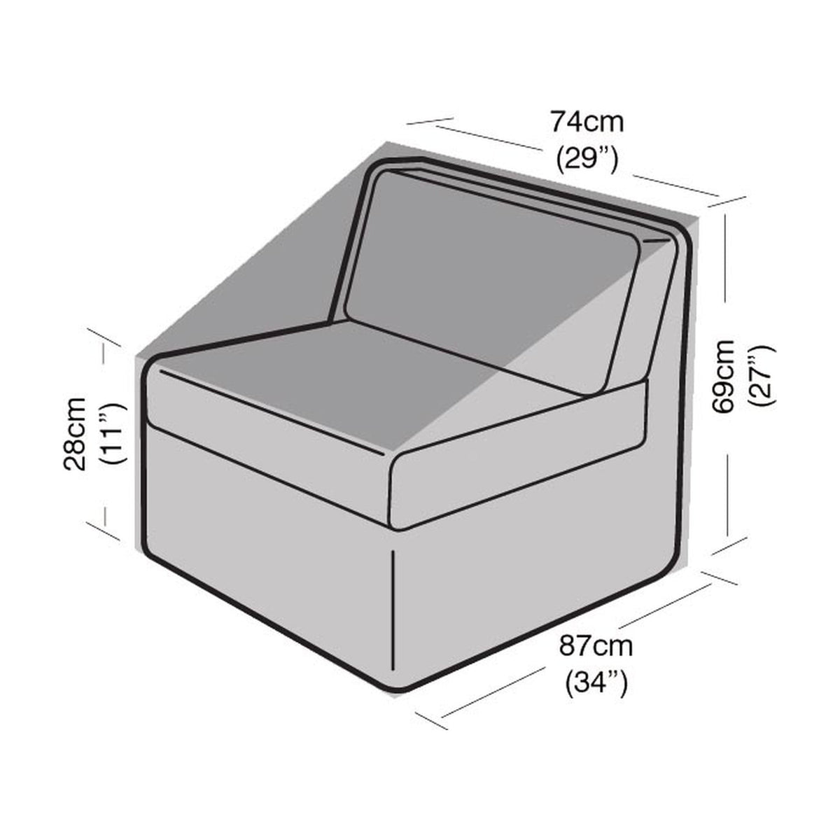 Small Centre Unit Cover_Rattan Furniture Covers