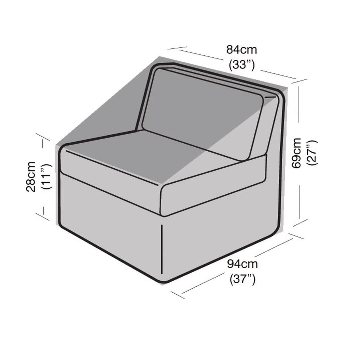 Large Centre Unit Cover_Rattan Furniture Covers