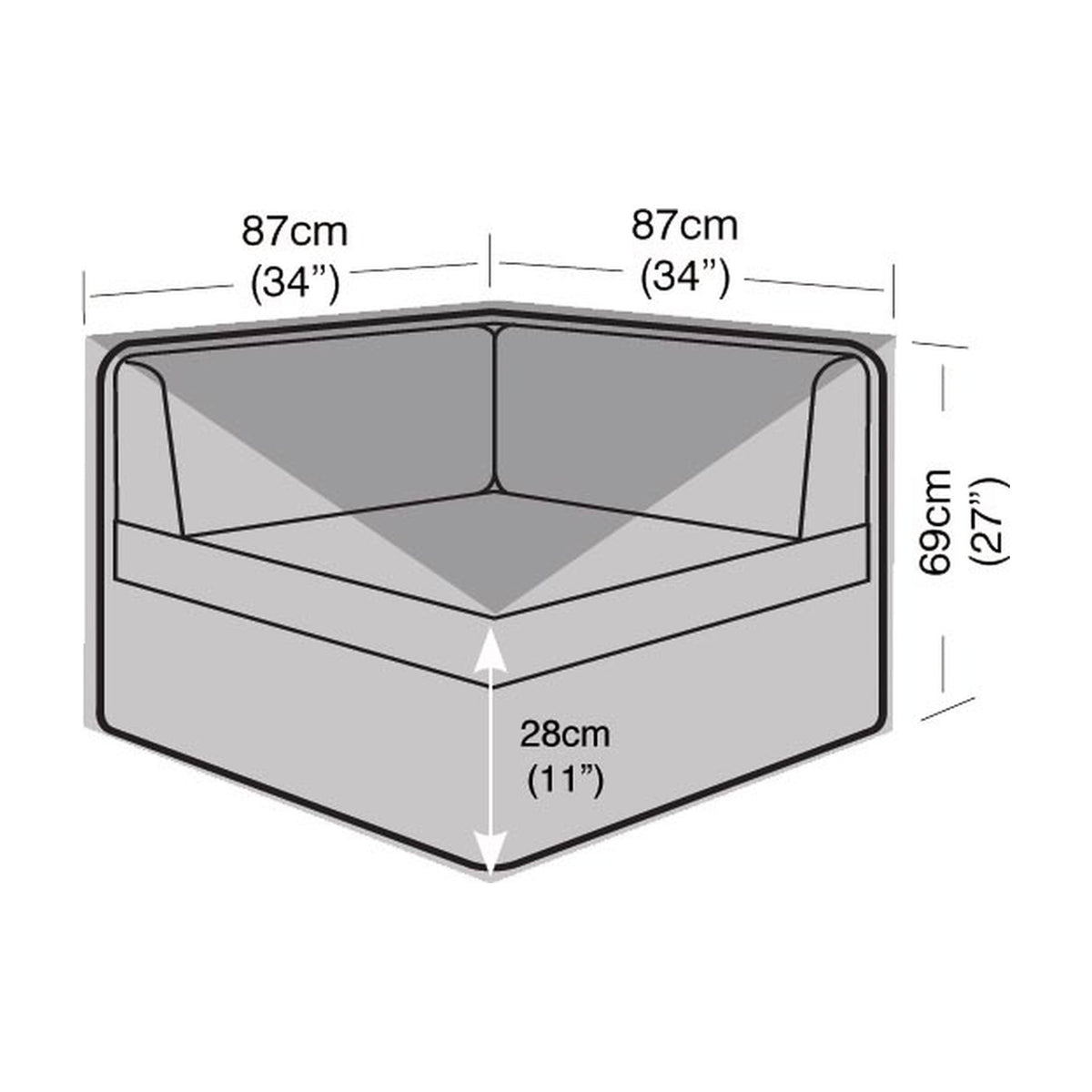 Small Corner Unit Cover_Rattan Furniture Covers