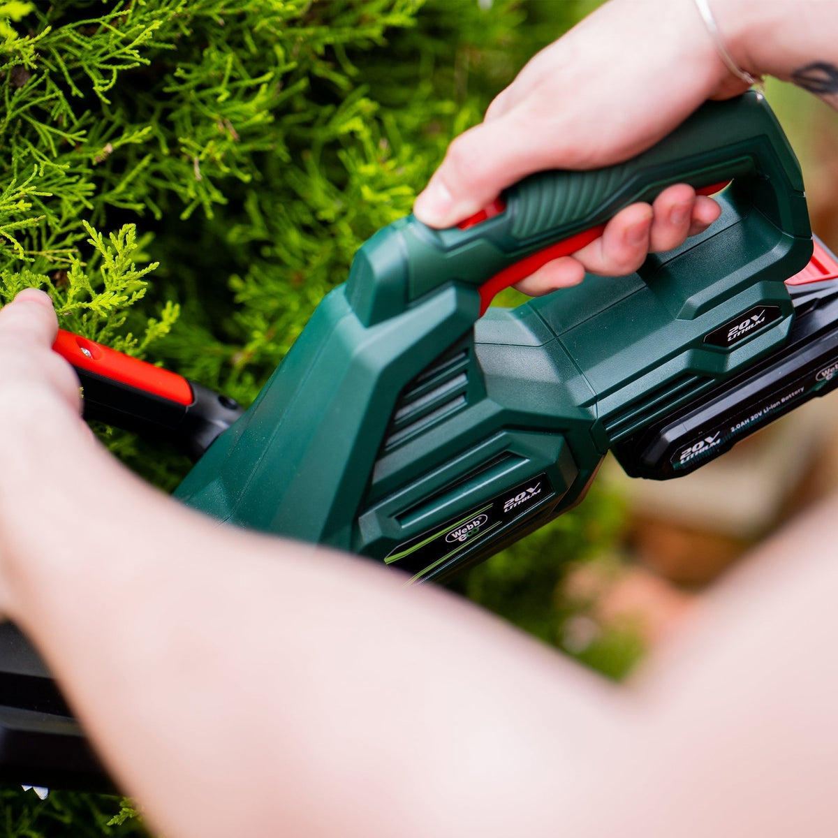 Webb Eco 20V 50cm (20") Cordless Hedge Trimmer (2Ah Battery & Charger Included)_Hedge Trimmers