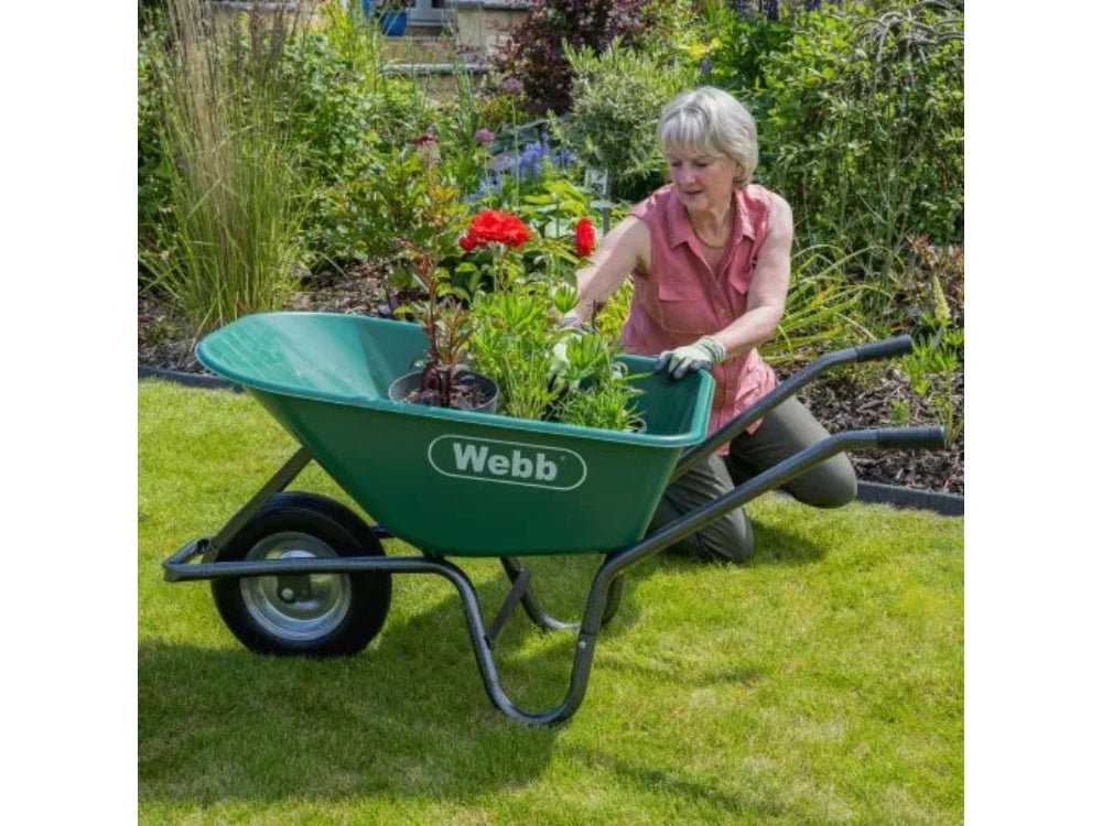 90L Poly Body Wheelbarrow with Puncher Proof Wheel_Trollies & Wagons