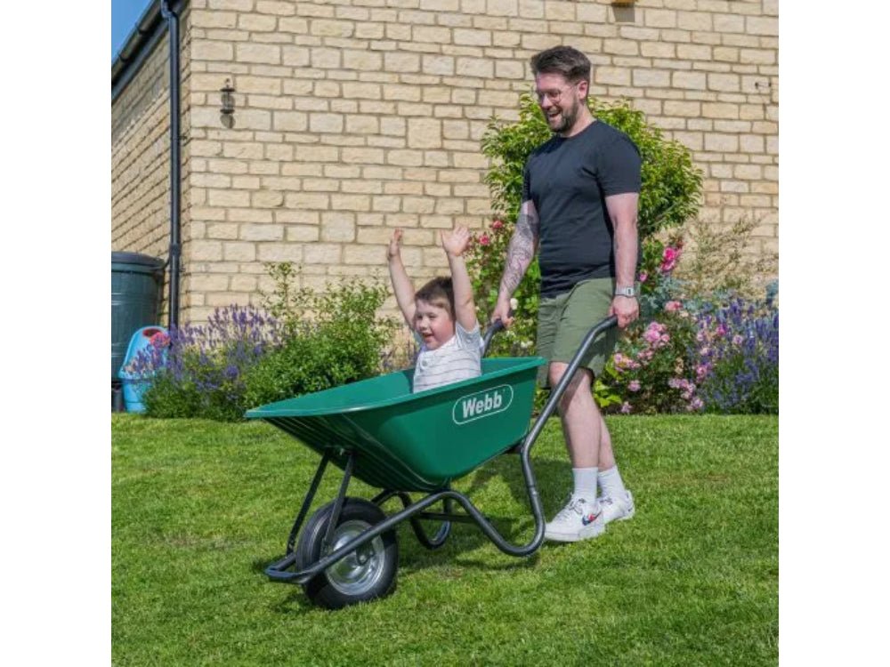 90L Poly Body Wheelbarrow with Puncher Proof Wheel_Trollies & Wagons