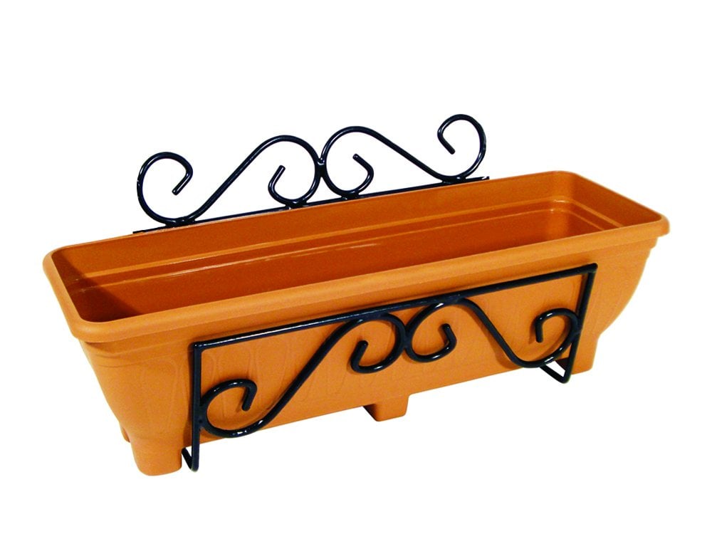 Wall Mounted Planter Trough Holder - Scrolled_Wall Mounted Planters