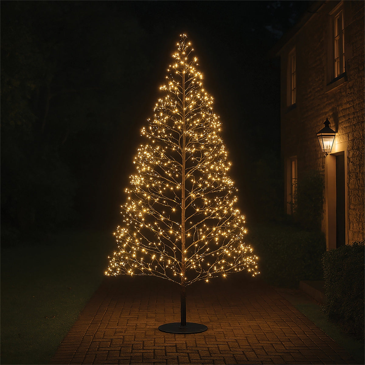 Xmas Haus Gold LED Black Firework Christmas Tree – 1.8m or 2.1m with 2000–4000 LEDs_Artificial Christmas Trees