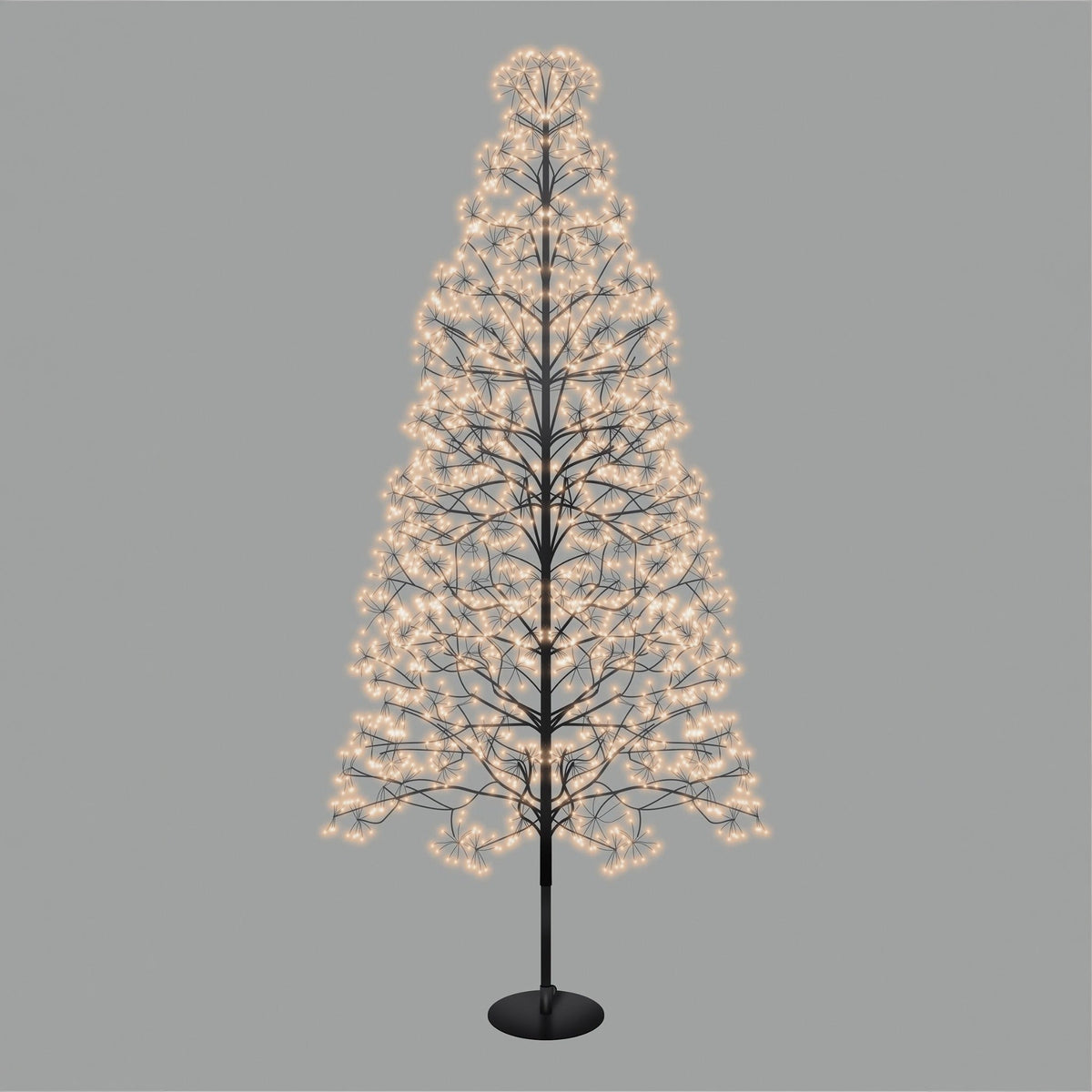Xmas Haus Gold LED Black Firework Christmas Tree – 1.8m or 2.1m with 2000–4000 LEDs_Artificial Christmas Trees