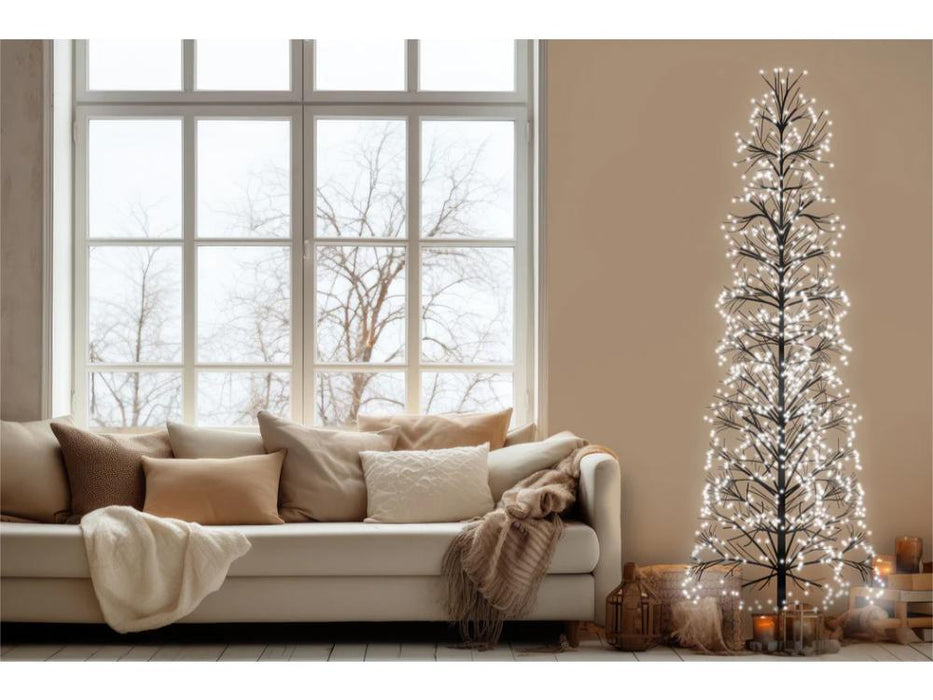 Xmas Haus Warm White LED Black Firework Christmas Tree – 1.5m or 1.8m ...