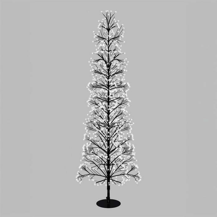 Xmas Haus Warm White LED Black Firework Christmas Tree – 1.5m or 1.8m with 2000–3000 LEDs_Artificial Christmas Trees