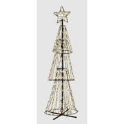 Xmas Haus All Surface 3D LED Christmas Tree with Star – 1.5m or 2.1m, 310–550 Warm White LEDs, 8 Light Modes & Timer for Indoor/Outdoor Use_Artificial Christmas Trees