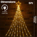 Xmas Haus LED 2D Waterfall Tree – 3m, 4.8m or 7m – Cool White Twinkling LEDs – Indoor & Outdoor Use_Outdoor Christmas Decorations