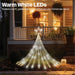 Xmas Haus LED 2D Waterfall Tree – 3m, 4.8m or 7m – Cool White Twinkling LEDs – Indoor & Outdoor Use_Outdoor Christmas Decorations