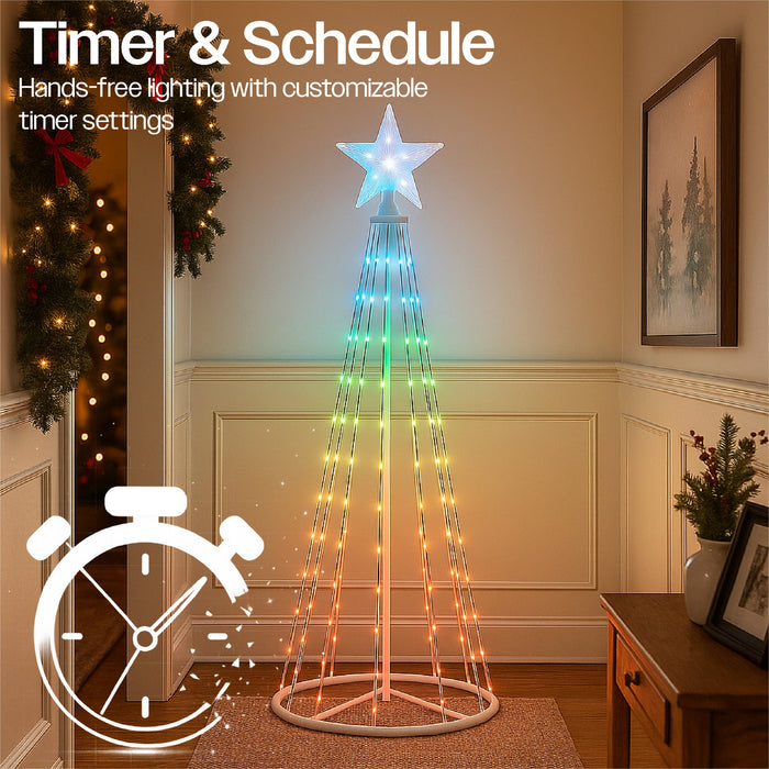 Xmas Haus 3D 1.5m RGB LED Pre-Lit Smart Christmas Tree