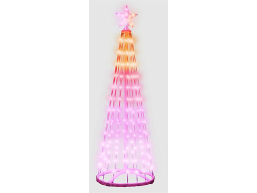 Xmas Haus 3D 202 RGB LEDS Bluetooth Smart Christmas Tree with Star Top, Remote Control and Free App_Artificial Christmas Trees