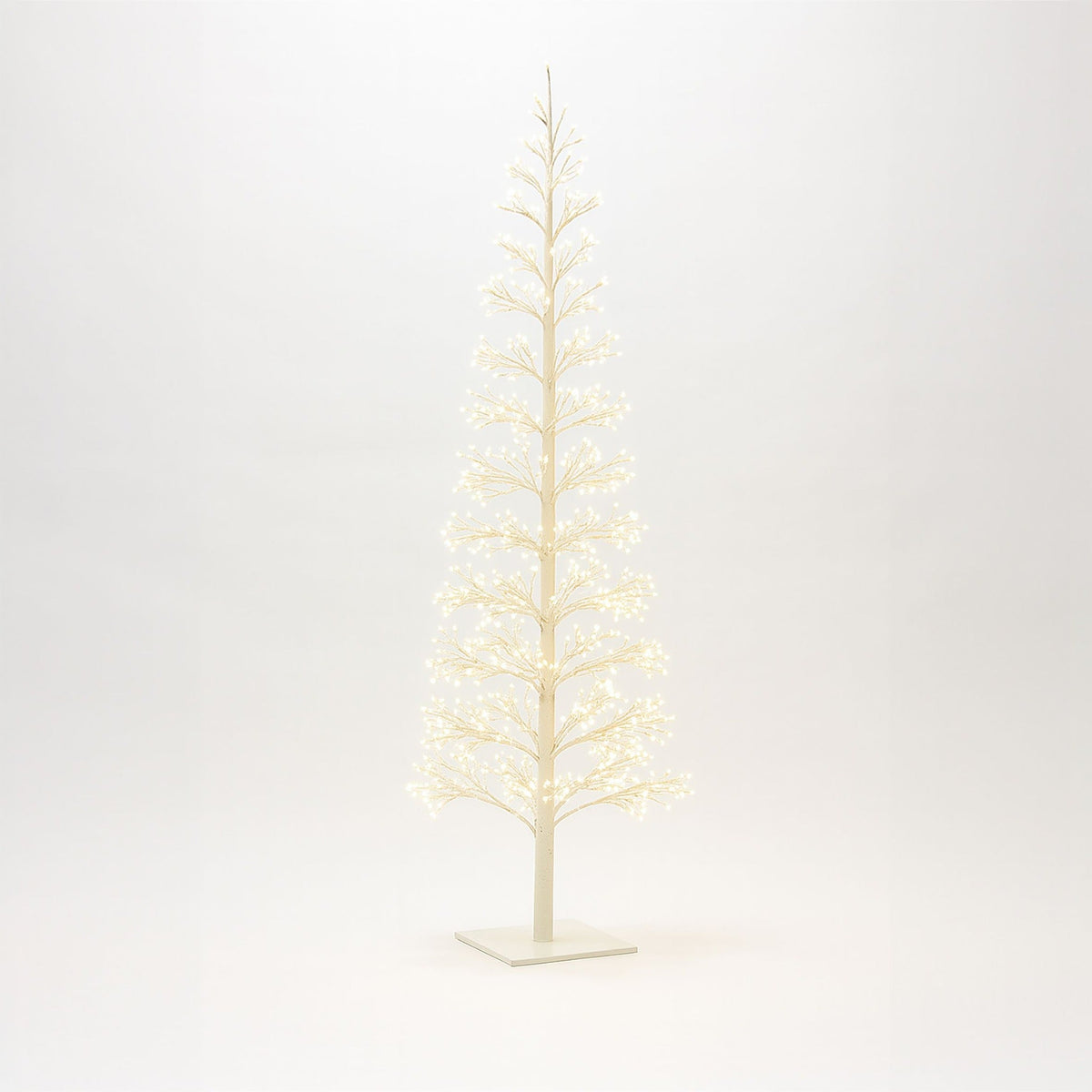 Xmas Haus Indoor/Outdoor White Copper Wire Christmas Tree – 1.5m or–1.8m with 2000–3000 Warm White Micro LEDs, Metal Base for Garden & Patio_Artificial Christmas Trees