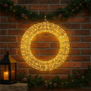 Xmas Haus 2D LED Wreath – Warm or Cool White LEDS – Available in 50cm & 70cm – Indoor/Outdoor Use_Christmas Lights