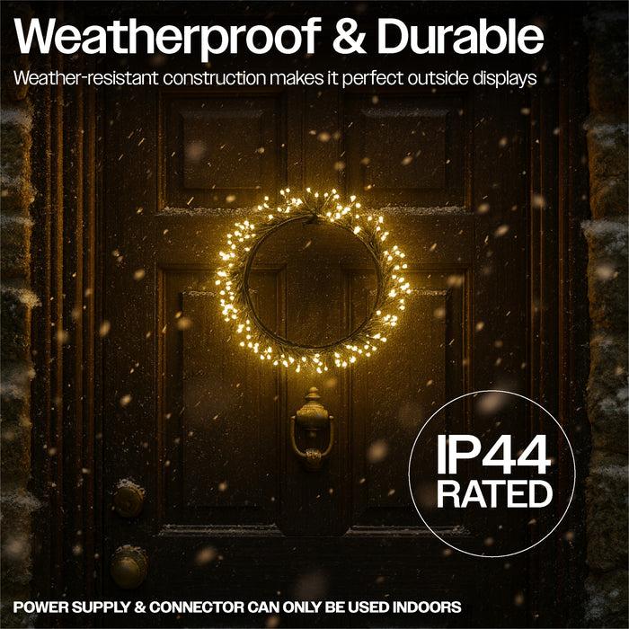 Xmas Haus Outdoor Black Metal Wreath