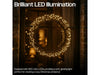 Xmas Haus Outdoor Black Metal Wreath - Warm Wite LEDS - Available in 2 sizes_Christmas Wreath
