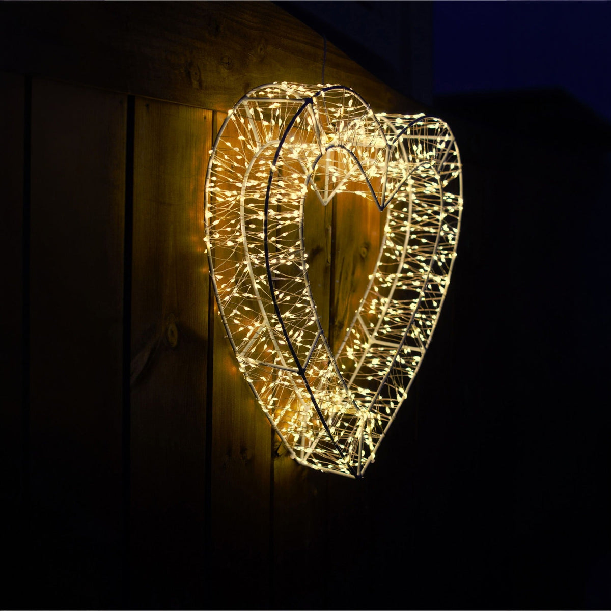 Xmas Haus 40cm LED Heart Light – 960 Warm White LEDs with Timer, Indoor & Outdoor Use_Christmas Lights