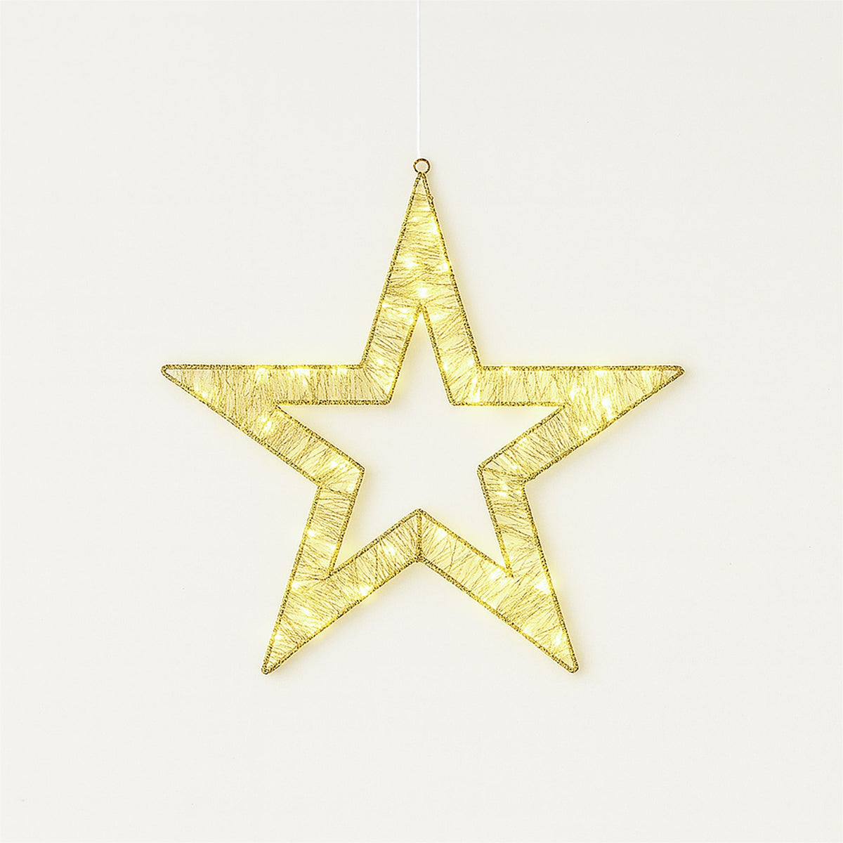 Xmas Haus Outdoor Christmas Metal Shiny Star – 54.5cm with 100 Warm White Micro LEDs, Weather-Resistant for Garden & Patio Decor_Christmas Wreath