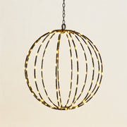 Xmas Haus Warm White LED Spheres – Black Frame, Timer Function, Versatile Hanging for Indoor & Outdoor Festive Decoration_Christmas Lights