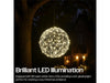Xmas Haus Silver Christmas Hanging Ball 30cm 160 Warm White LEDS_Outdoor Christmas Decorations