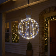 Xmas Haus Micro White & Warm White LED Ball – Flash Effect, Available in 3 Sizes for Festive Decoration_Outdoor Christmas Decorations