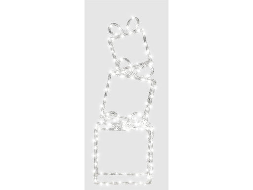 Xmas Haus Pre Lit 40 Warm White LED Christmas Presents Stack of 3 with 5m Lead, Timer_Christmas Lights