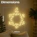 Xmas Haus 25cm LED Snowflake Decorations – Warm White Micro LEDs, Battery Operated with Timer, Indoor & Outdoor_Christmas Lights