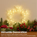 Xmas Haus 25cm LED Snowflake Decorations – Warm White Micro LEDs, Battery Operated with Timer, Indoor & Outdoor_Christmas Lights