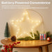 Xmas Haus 25cm LED Star Decorations – Warm White Micro LEDs Battery Operated with Timer_Christmas Lights