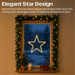 Xmas Haus 25cm LED Star Decorations – Warm White Micro LEDs Battery Operated with Timer_Christmas Lights