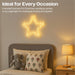 Xmas Haus 25cm LED Star Decorations – Warm White Micro LEDs Battery Operated with Timer_Christmas Lights