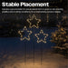 Xmas Haus Christmas 3 Star Cluster – 30 Warm White LEDs per Star, Battery Operated with Timer, Outdoor Garden & Patio Decoration_Christmas Lights