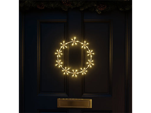 Xmas Haus Warm White LED Metal Christmas Ring - 8 Light Functions - 3 sizes_Outdoor Christmas Decorations