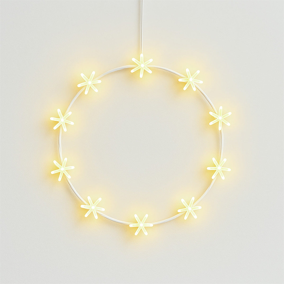 Xmas Haus Warm White LED Metal Christmas Ring – 8 Light Functions, Available in 3 Sizes for Festive Decoration_Outdoor Christmas Decorations