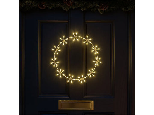 Xmas Haus Warm White LED Metal Christmas Ring - 8 Light Functions - 3 sizes_Outdoor Christmas Decorations