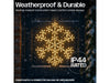 Xmas Haus Christmas Holiday Snowflake - 49CM 180 Warm White LED - 8 Light Functions_Outdoor Christmas Decorations