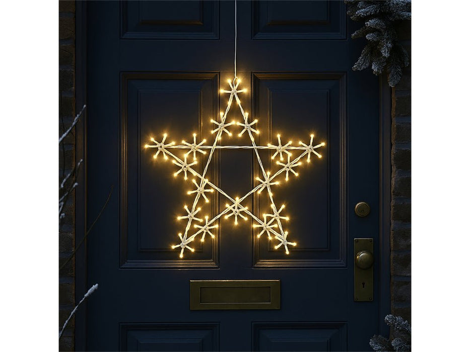 Xmas Haus Christmas Holiday Star - 50CM 120 Warm White LED - 8 Light Functions_Outdoor Christmas Decorations