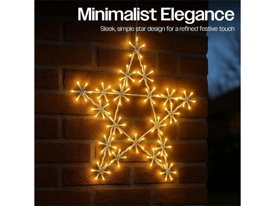 Xmas Haus Christmas Holiday Star - 50CM 120 Warm White LED - 8 Light Functions_Outdoor Christmas Decorations